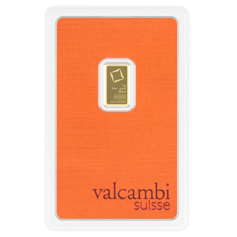 Valcambi Suisse 1 Gram Fine Gold Bar 999 (Sealed)